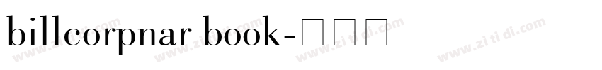 billcorpnar book字体转换